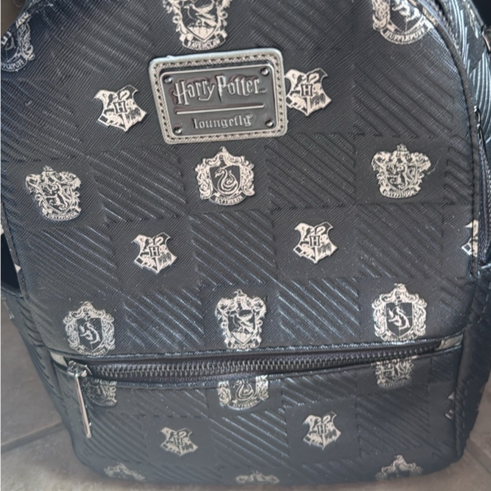 Loungefly Harry Potter Black and Silver Backpack